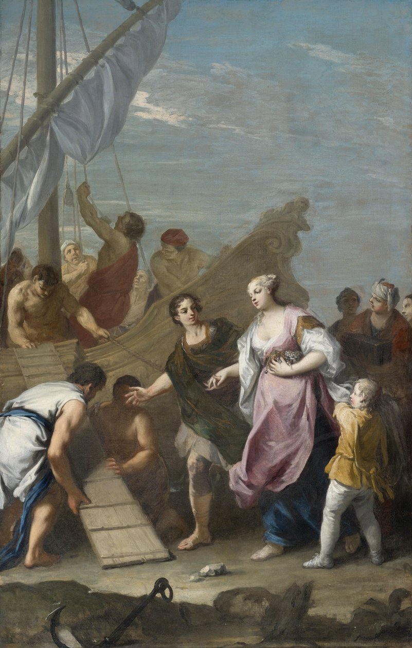War of Troy: ""Bortføring av"Helen"" - Ombordstigningen av Helen av Troy av Amigoni, Jacopo av Jacopo Amigoni