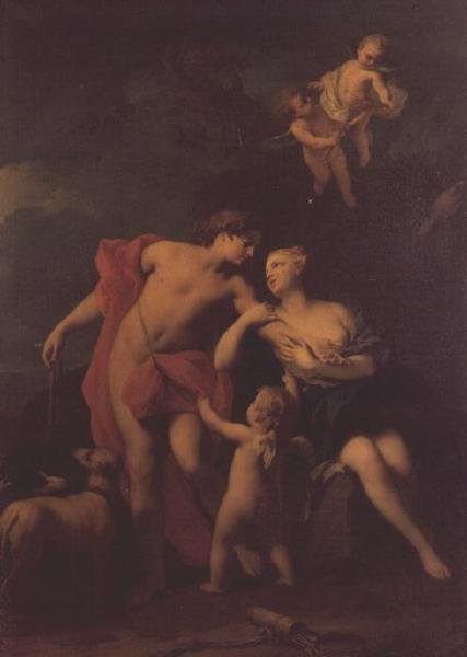 Venus og Adonis, ca. 1740 av Jacopo Amigoni