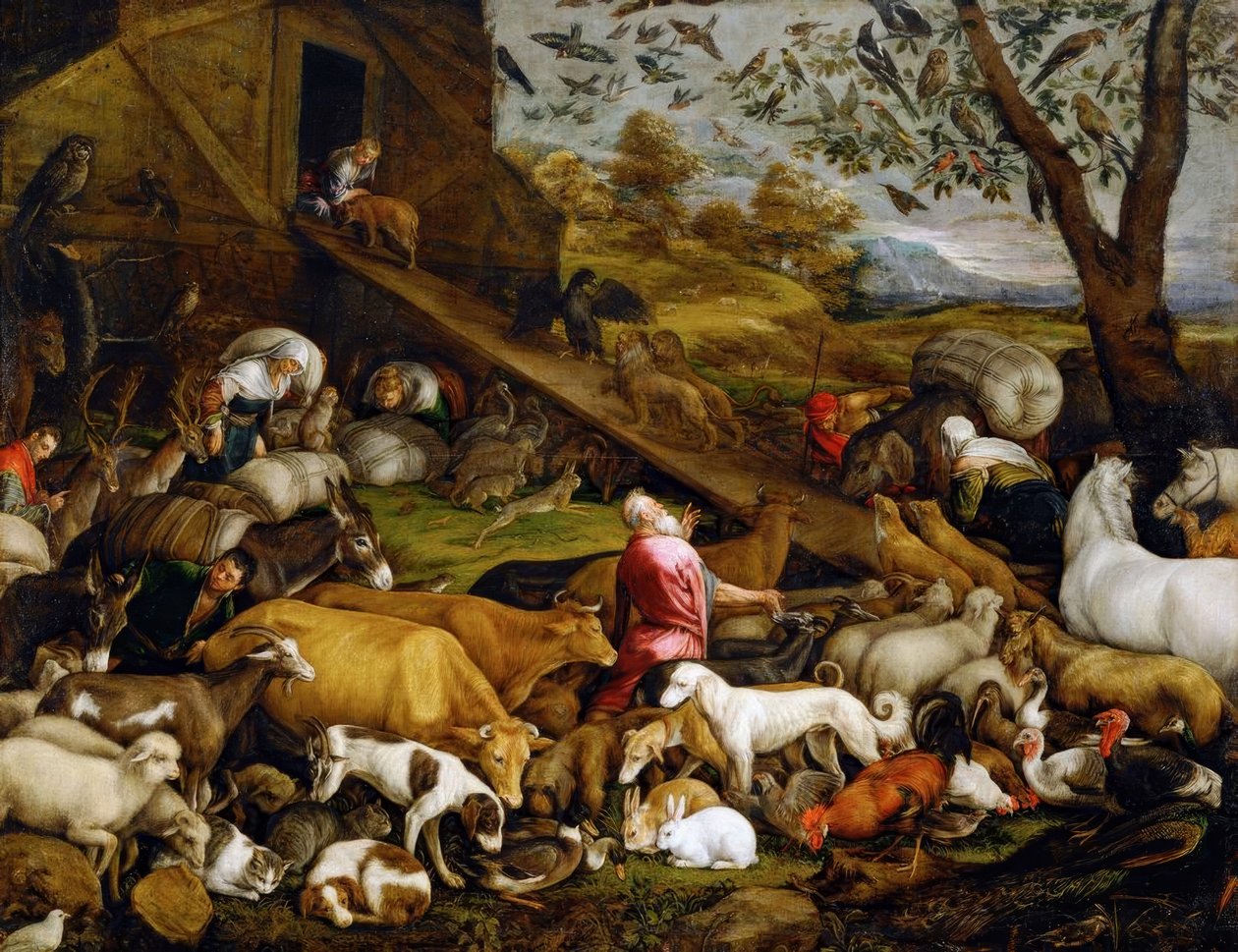 Dyrenes inntreden i arken av Jacopo Bassano