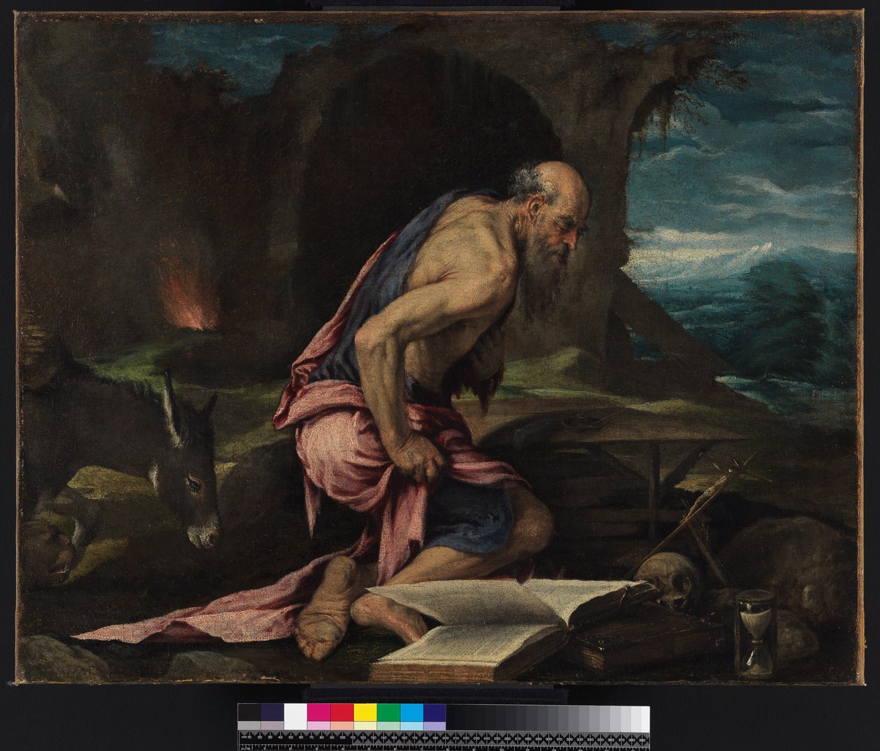 St Hieronymus i villmarken, 1562 av Jacopo Bassano
