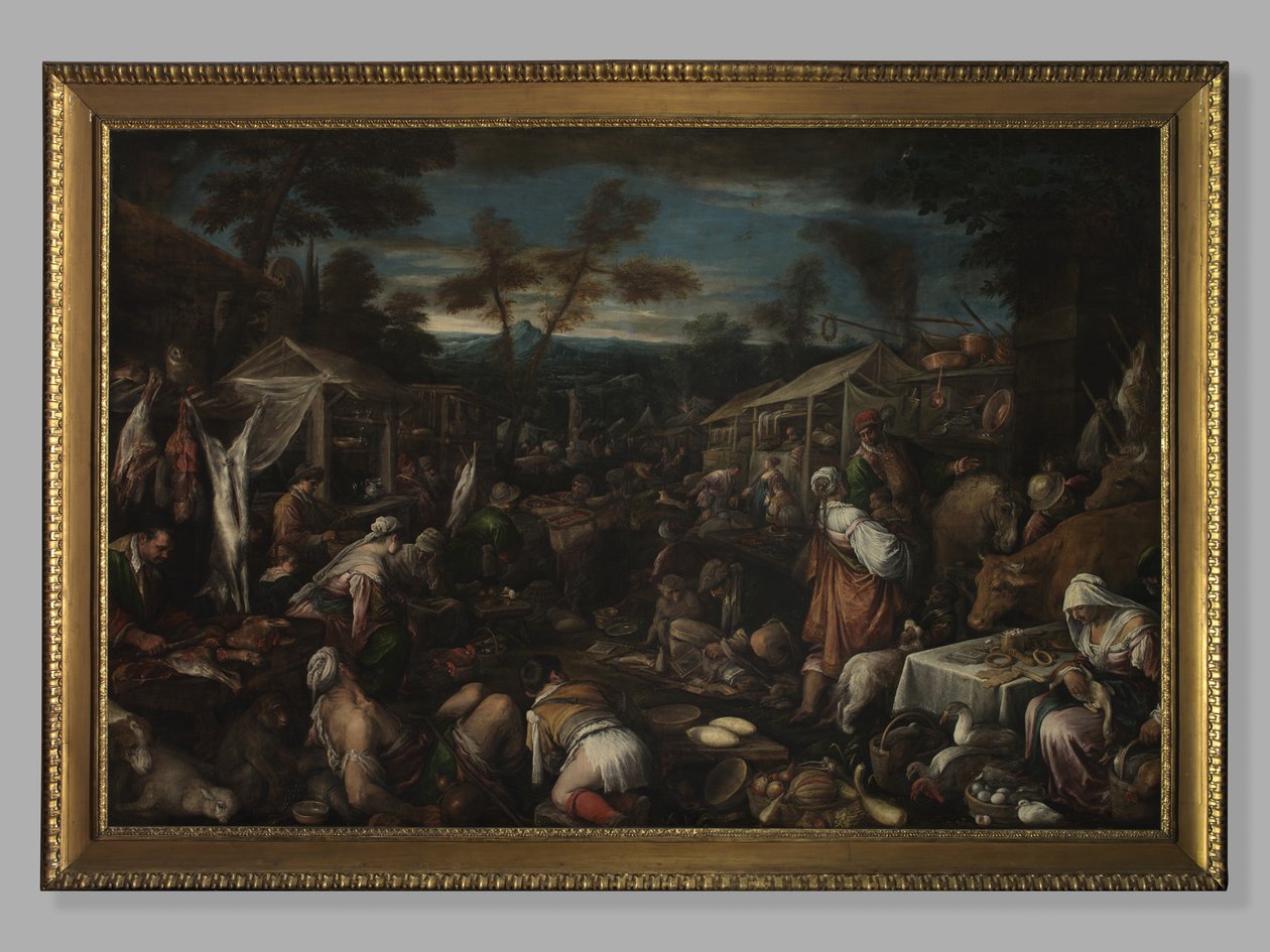 Det store markedet, ca. 1580-85 av Jacopo Bassano