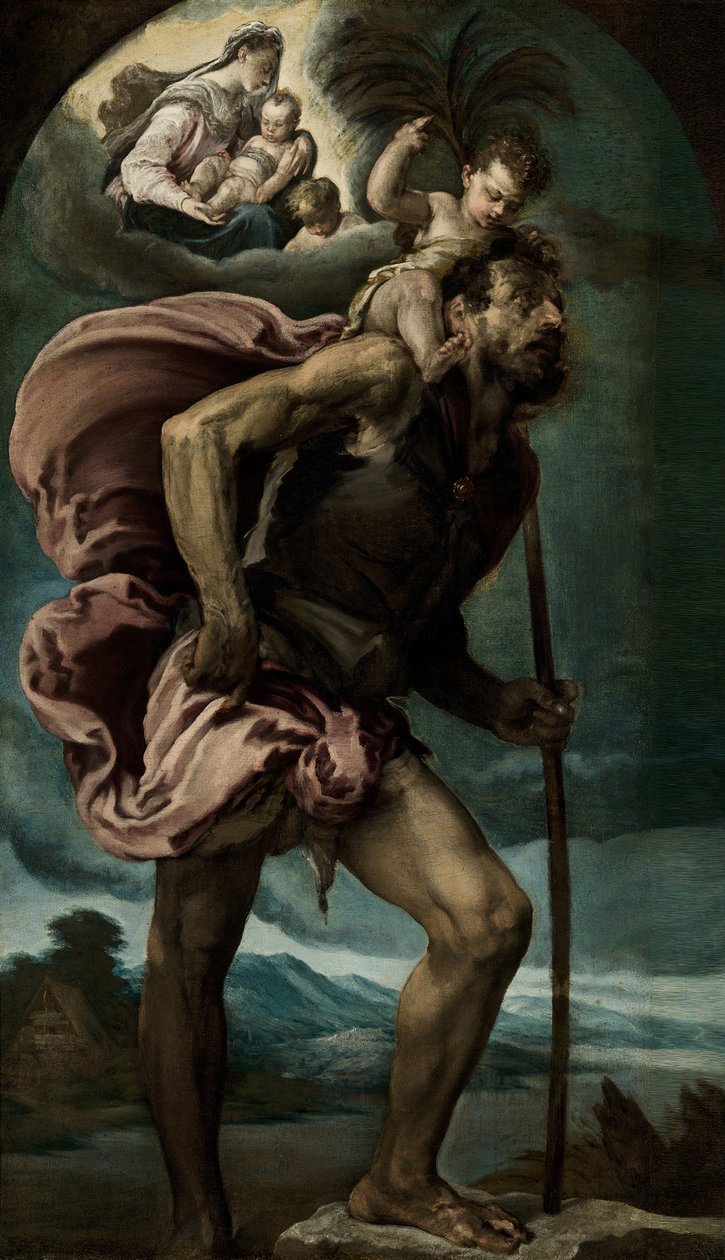 Saint Christopher, 1559 av Jacopo Bassano il vecchio