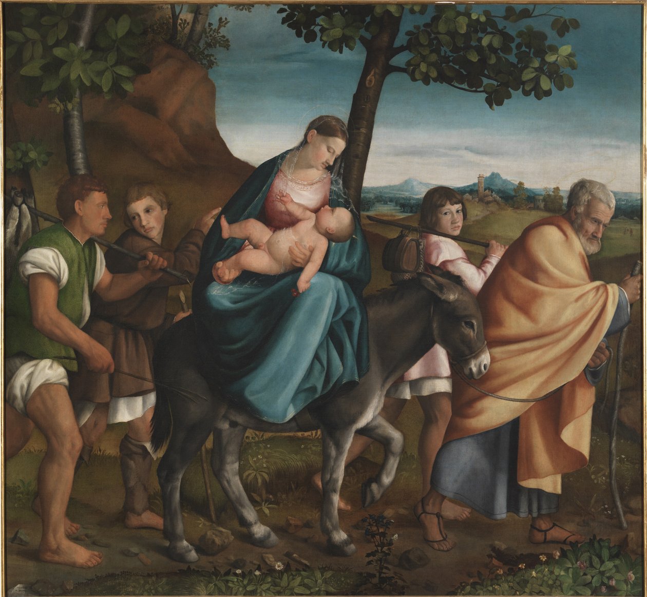 Flukten til Egypt, 1534 av Jacopo Bassano il vecchio