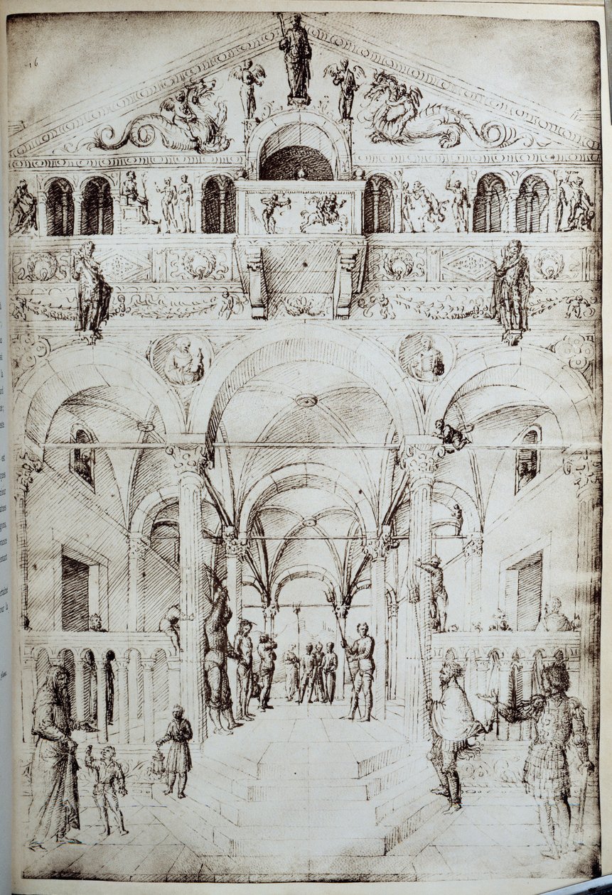 La flagellation du Christ Tegning i penn og blekk av Jacopo Bellini (1400-1470) 1400-tallets søn. 0,42x0,28 m Paris, Musée du Louvre av Jacopo Bellini
