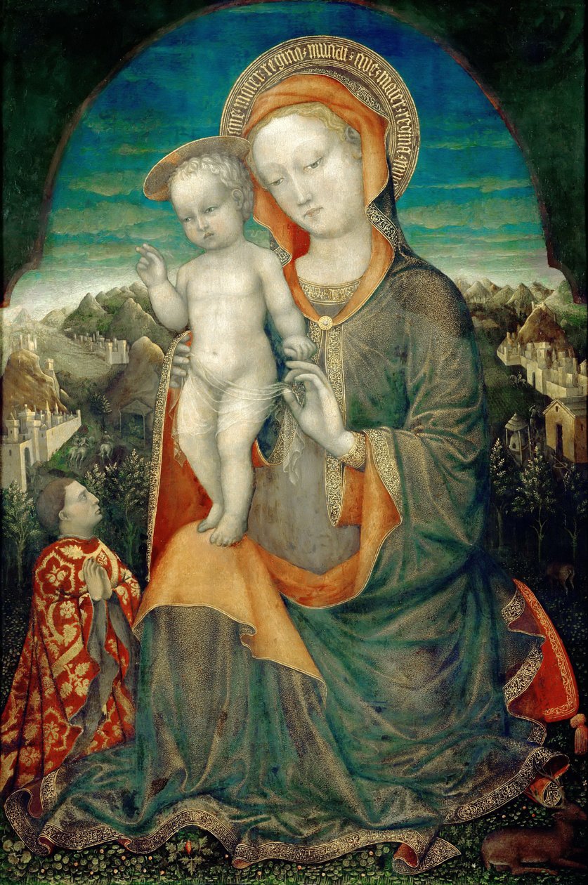 Madonna og barn av en prins av huset til Este av Jacopo Bellini