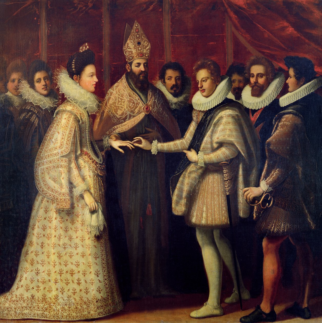 Ekteskapet til Catherine de Medici (1519-98) og Henri II (1519-59) 1533 av Jacopo Chimenti Empoli