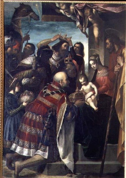 Tilbedelse av magiene av Jacopo Ligozzi