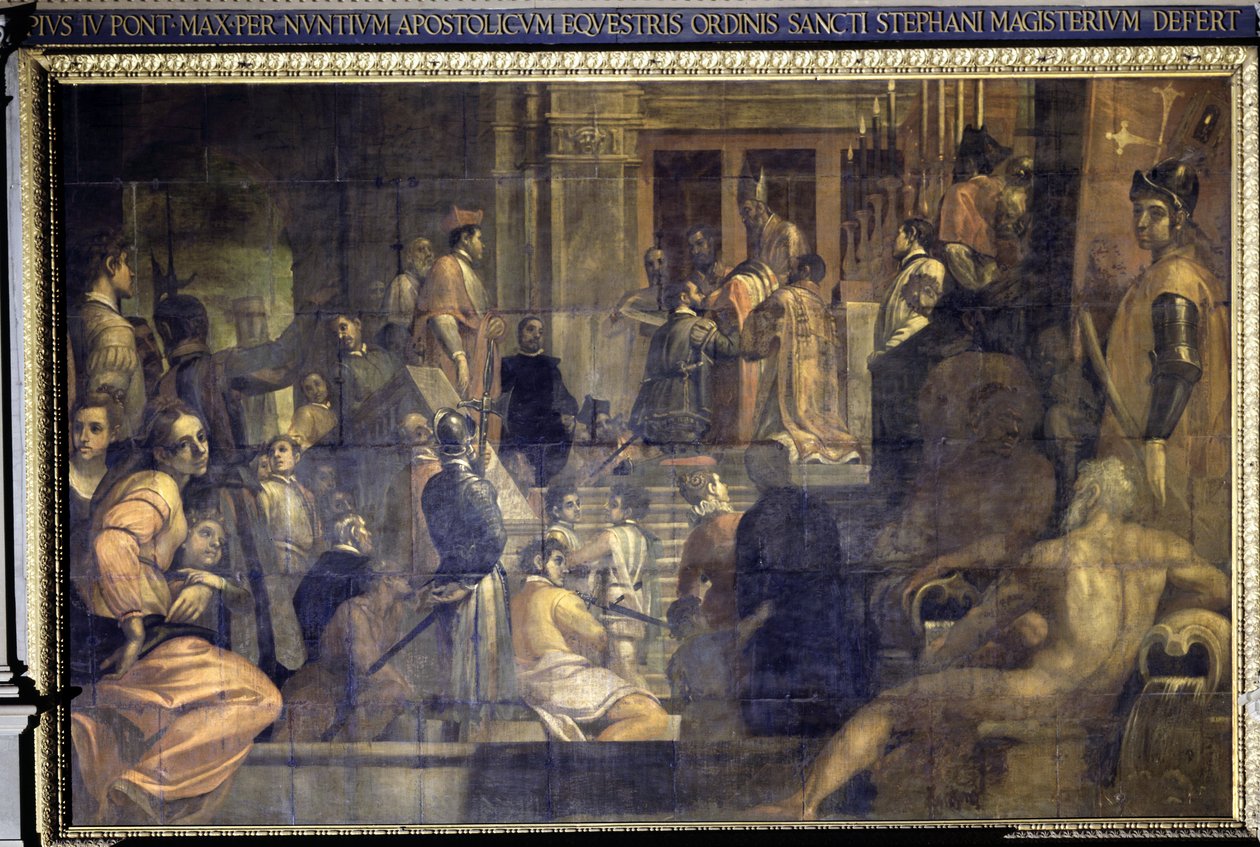 Cosimo I de Medici grunnla Saint Stephen-ordenen av Jacopo Ligozzi