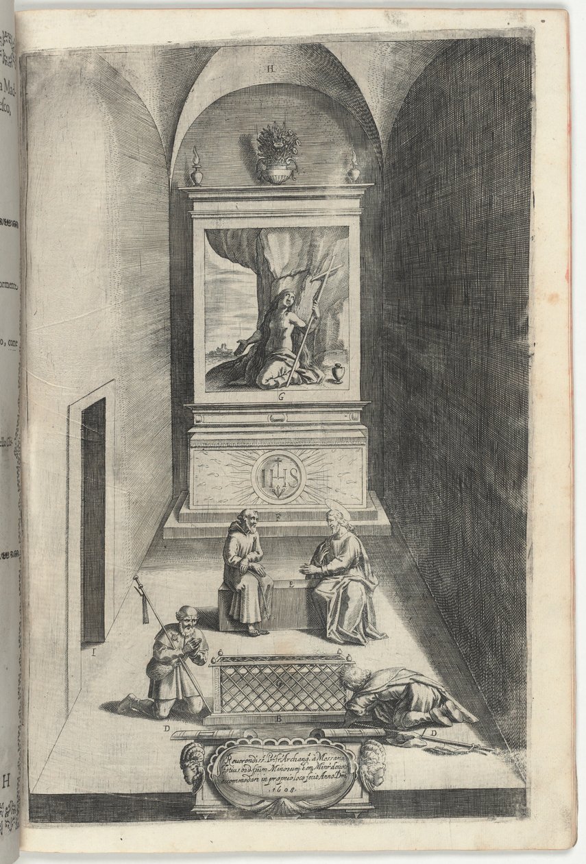 Interiør i kapellet til Maria Magdalena [plate H] av Jacopo Ligozzi