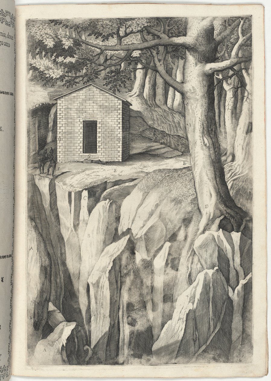 Klostercelle til den salige Johannes av La Verna [plate T] av Jacopo Ligozzi