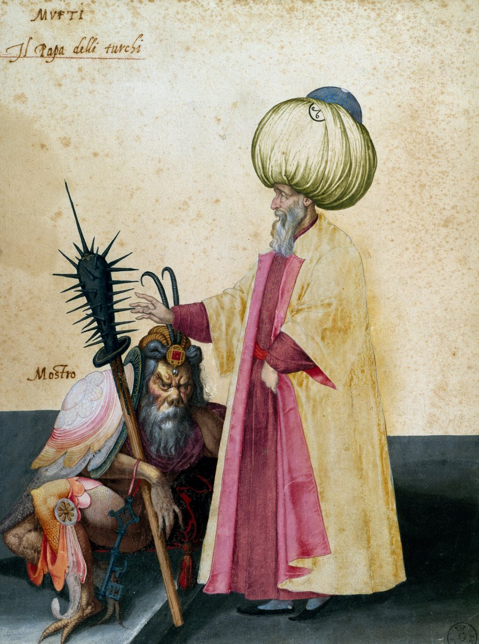 Mufti og monster, tegning av Jacopo Ligozzi (1547-1627) av Jacopo Ligozzi