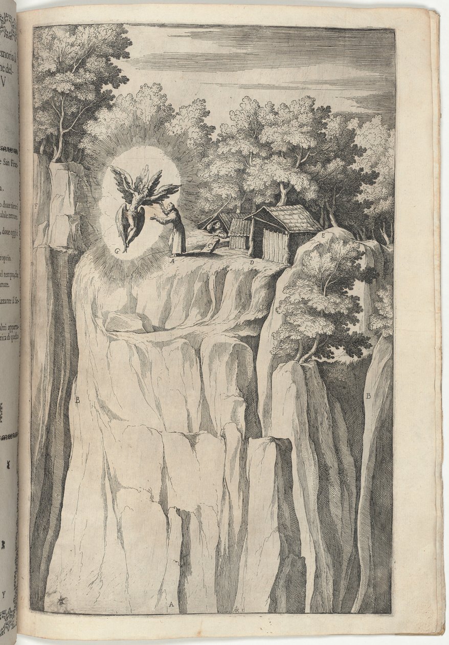 Stigmata av Saint Francis [plate Y] av Jacopo Ligozzi