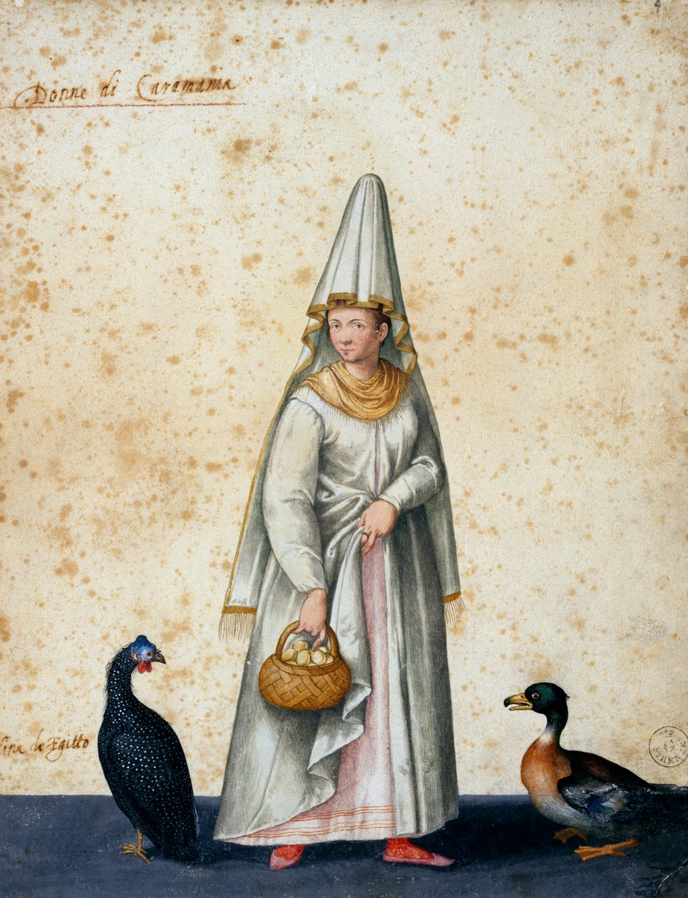 Tyrkisk bonde, tegning av Jacopo Ligozzi (1547-1627) av Jacopo Ligozzi