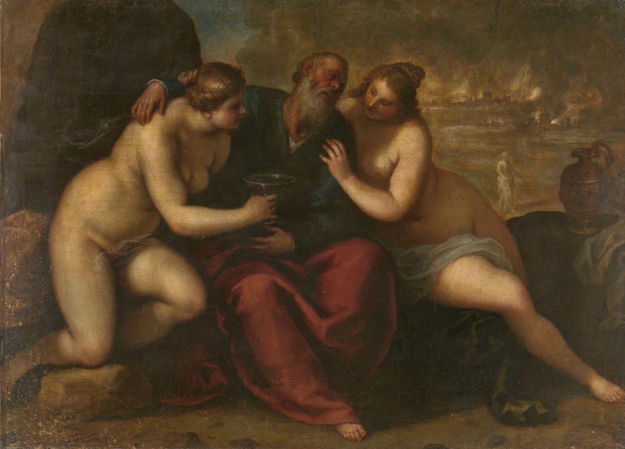 Lot og hans døtre av Jacopo Palma (il Giovane)