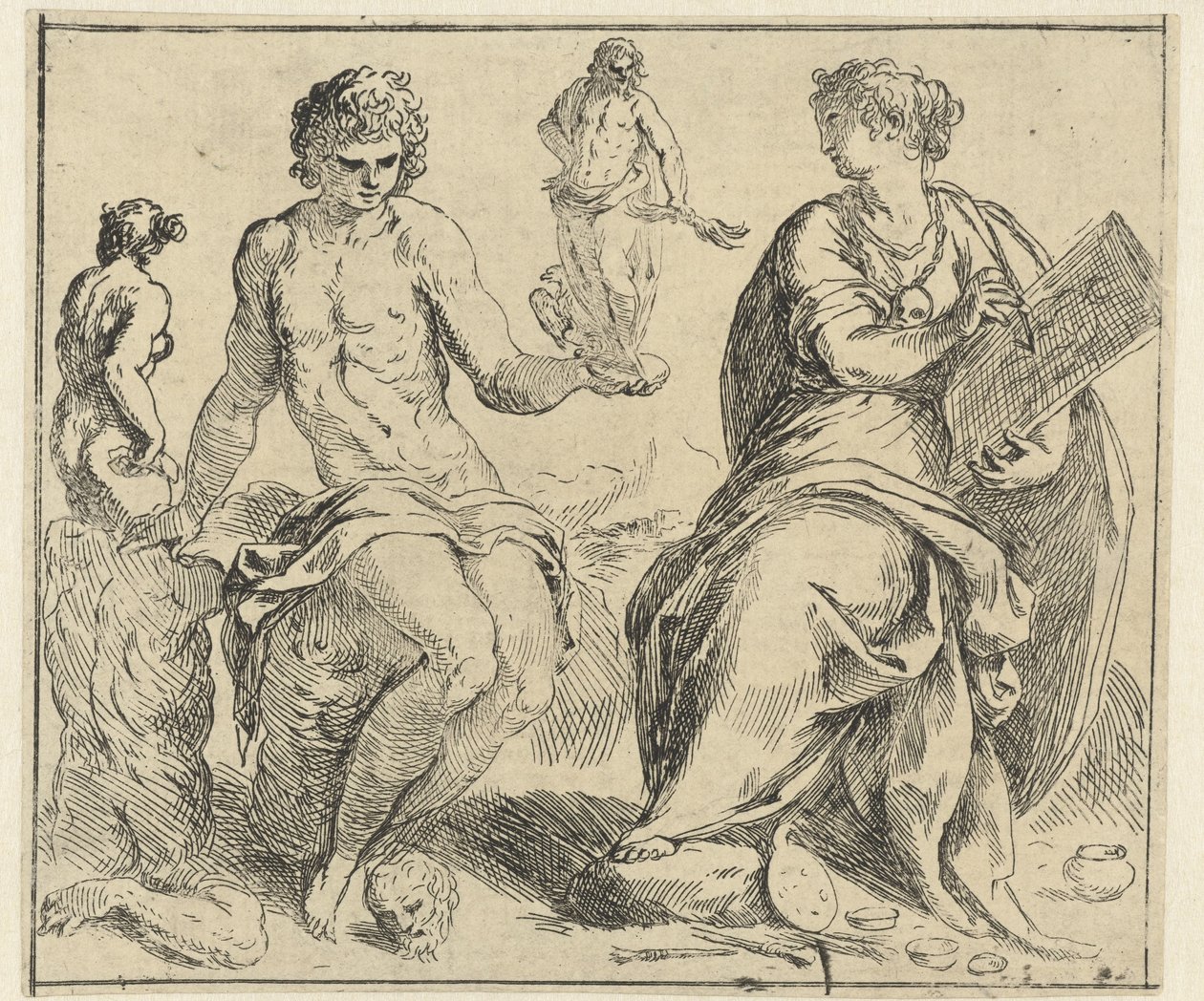 Personifikasjoner av skulptur og maleri av Jacopo Palma (il Giovane)
