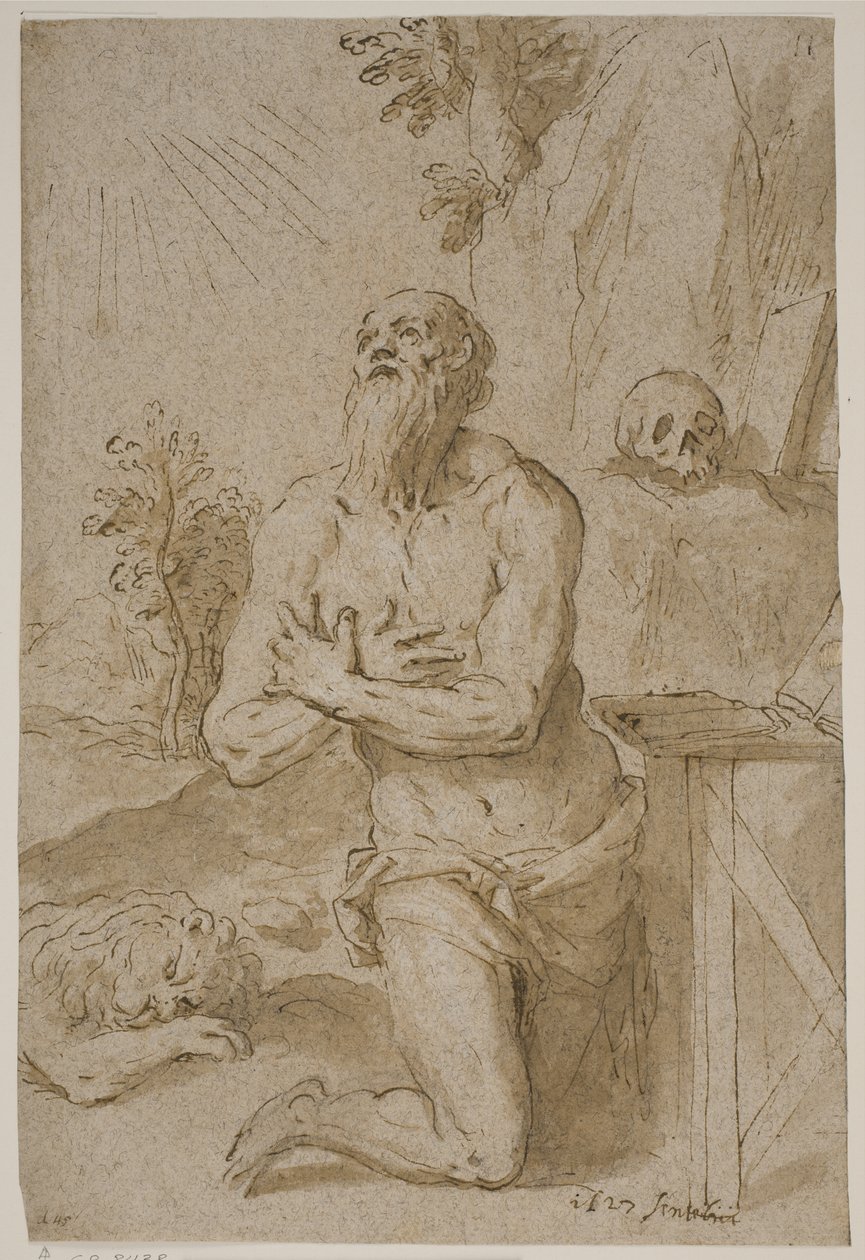 St Hieronymus i villmarken av Jacopo Palma