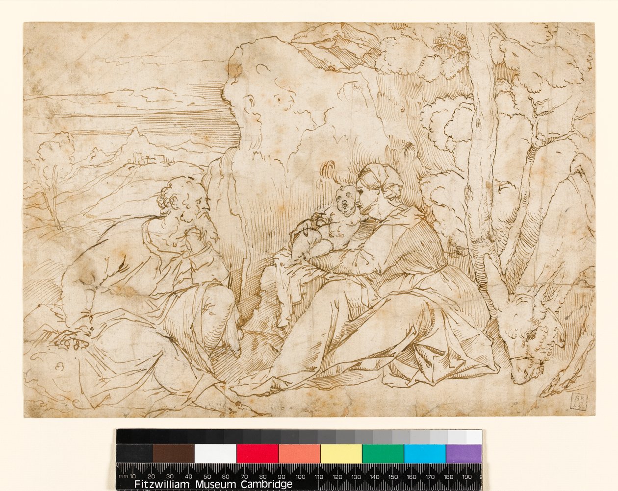 Resten på flyturen til Egypt, 1400-1499 av Jacopo Palma