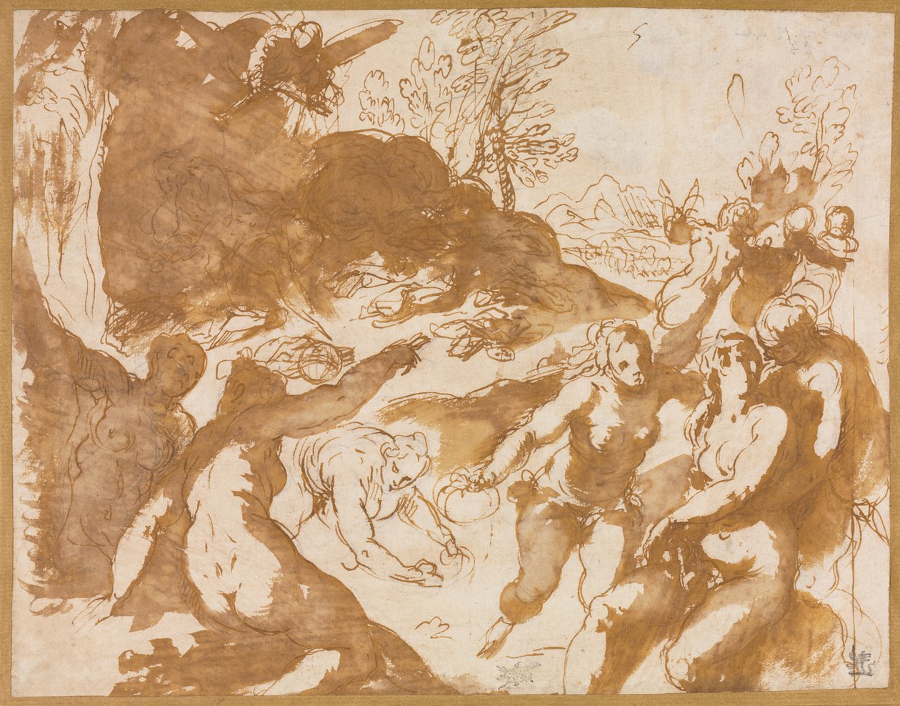 Apollo og musene vekket av Call of Fame av Jacopo Palma il Giovane