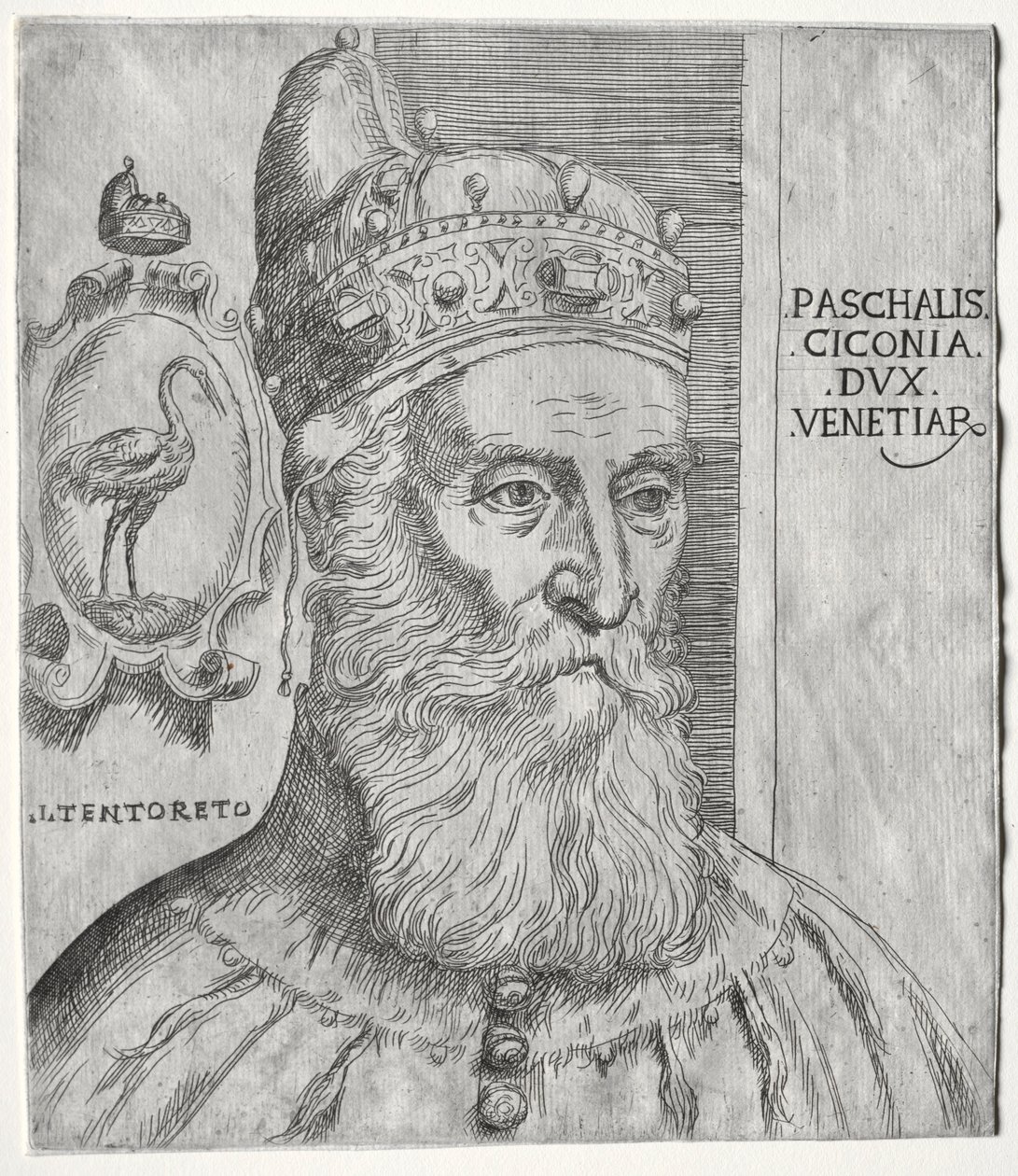 Portrett av Pasquale Cicogna, doge av Venezia. av Jacopo Palma il Giovane