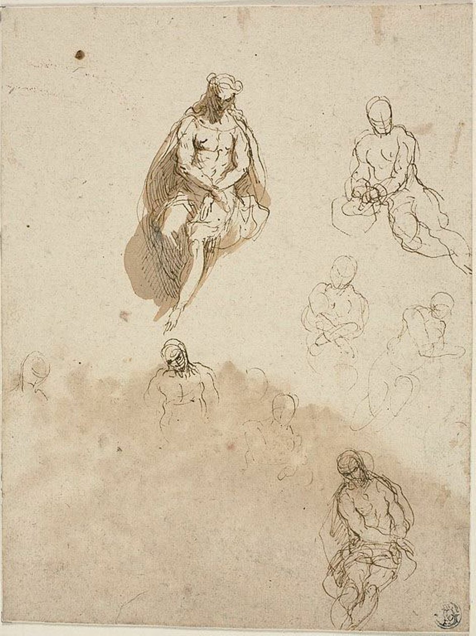 Studier til kroning med torner av Jacopo Palma il Giovane