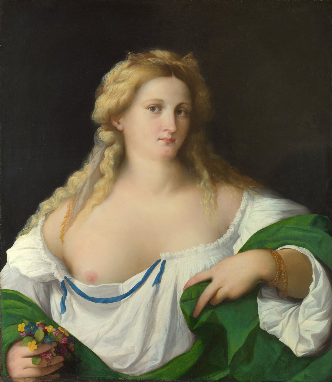En blond kvinne, ca. 1520 av Jacopo Palma il Vecchio the Elder