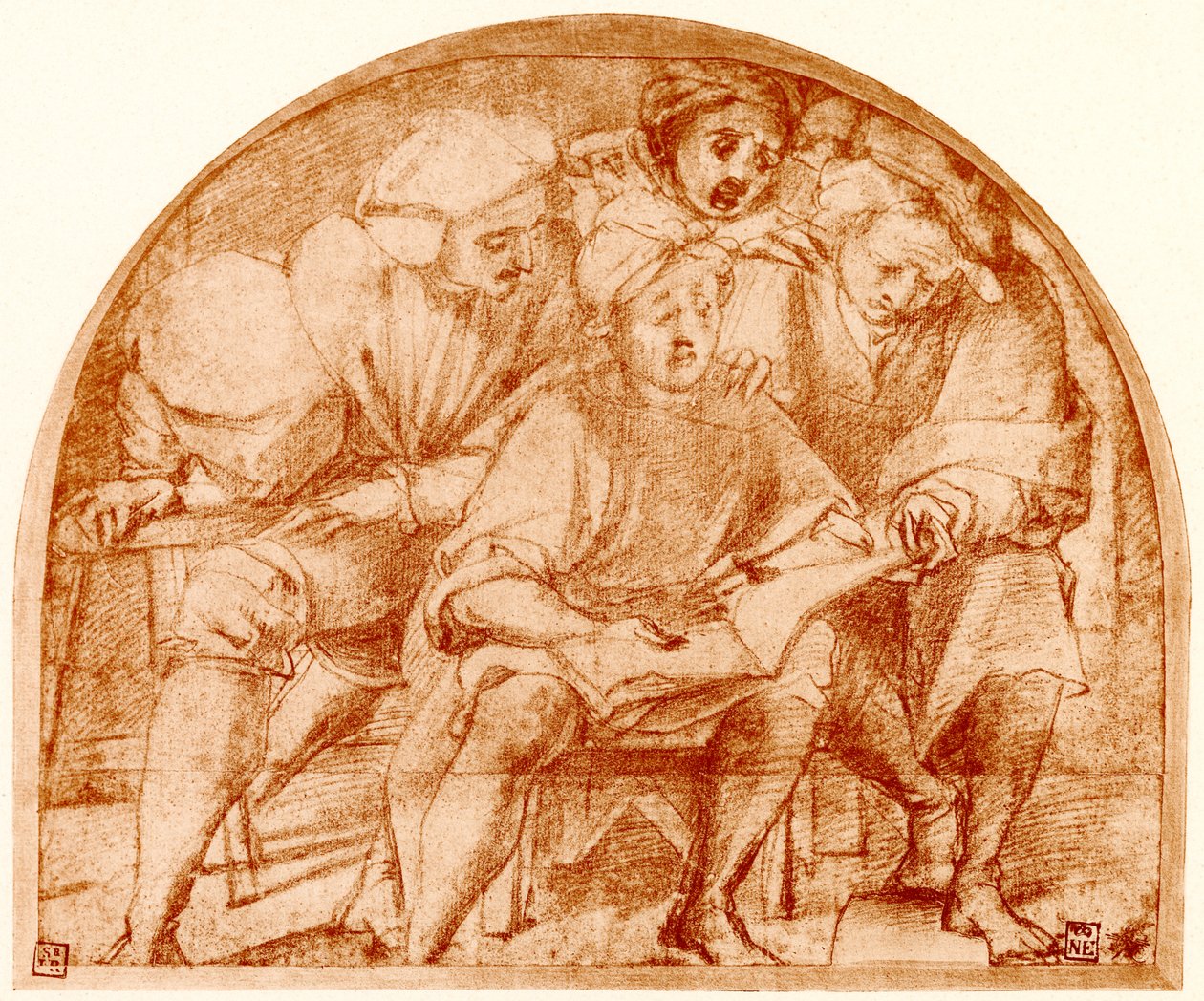Gruppe på fire sangere av Jacopo Pontormo