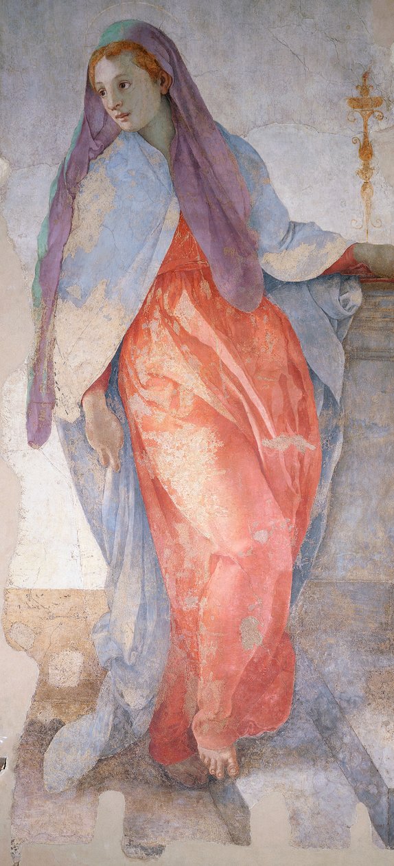 Bebudelsen av Giacomo Carucci kjent som Pontormo (1494-1557), fresco, detalj, Capponi-kapellet, Santa Felicita-kirken, Firenze av Jacopo Pontormo