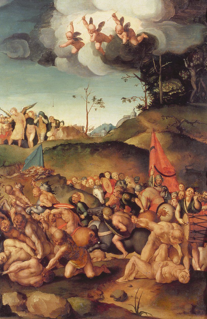 The Martyrdom of the Ten Thousand, 1529-30 (panel) av Jacopo Pontormo