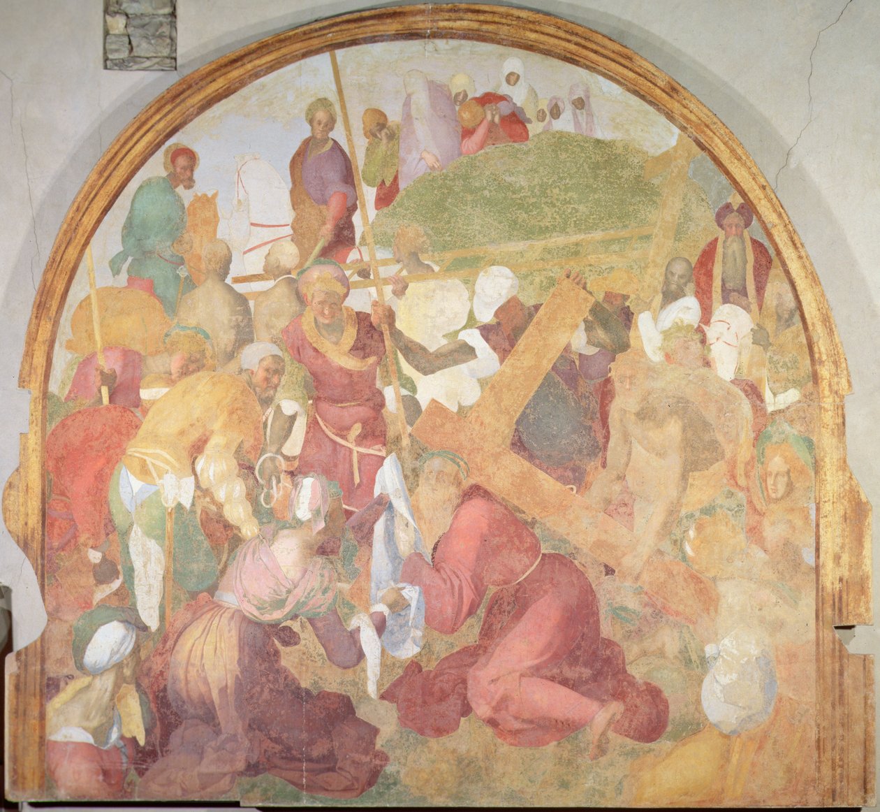 Veien til Golgata, lunette fra freskomaleriet til lidenskapen av Jacopo Pontormo