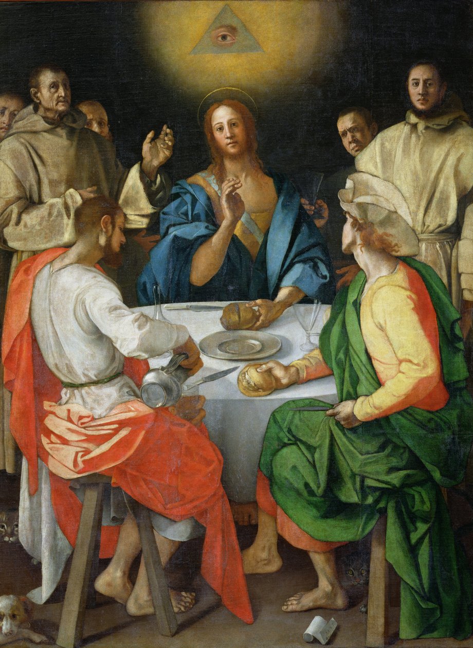 Nattverden i Emmaus av Jacopo Pontormo