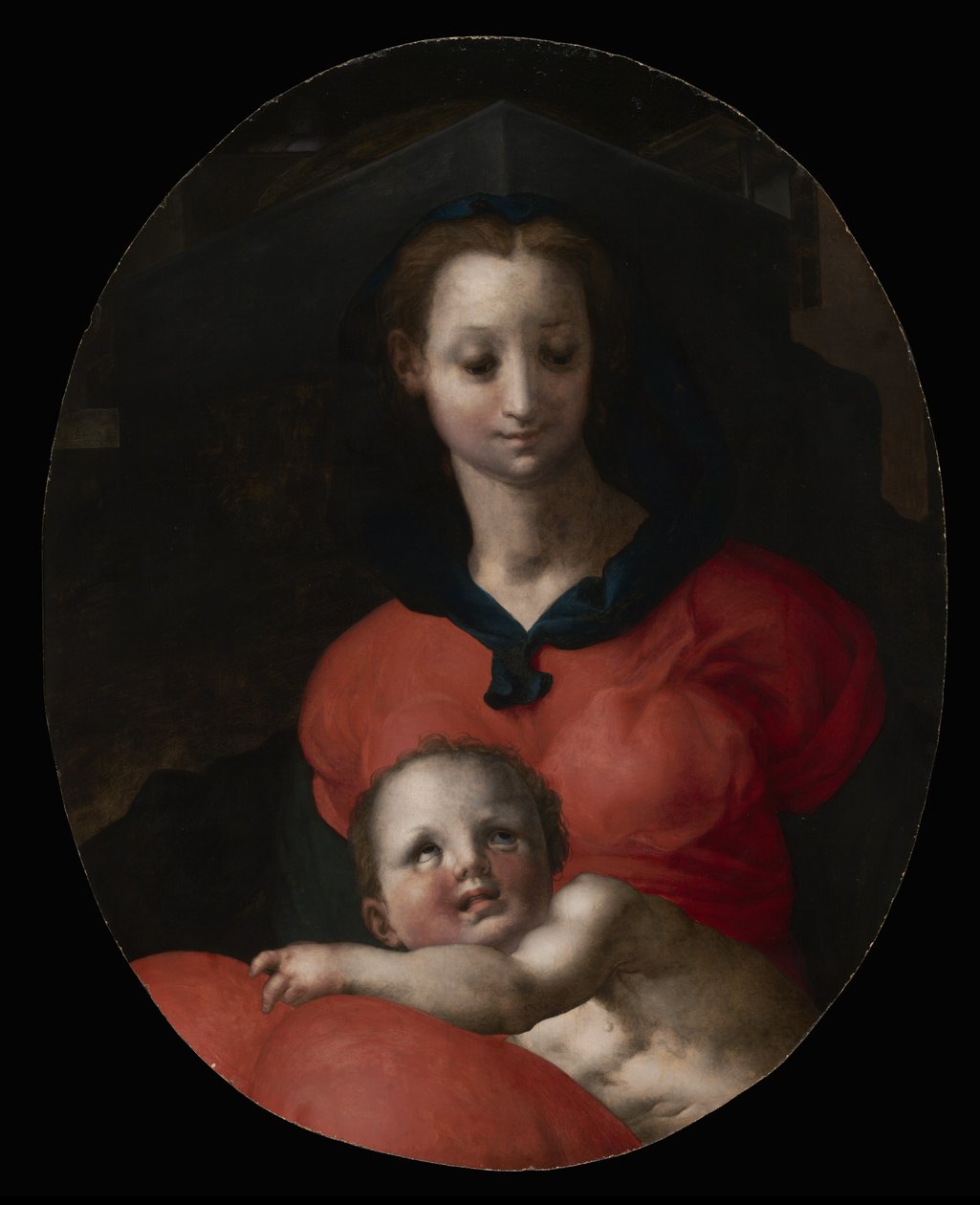 Jomfru og barn, kjent som Madonna del Libro, ca. 1545-46 av Jacopo Pontormo
