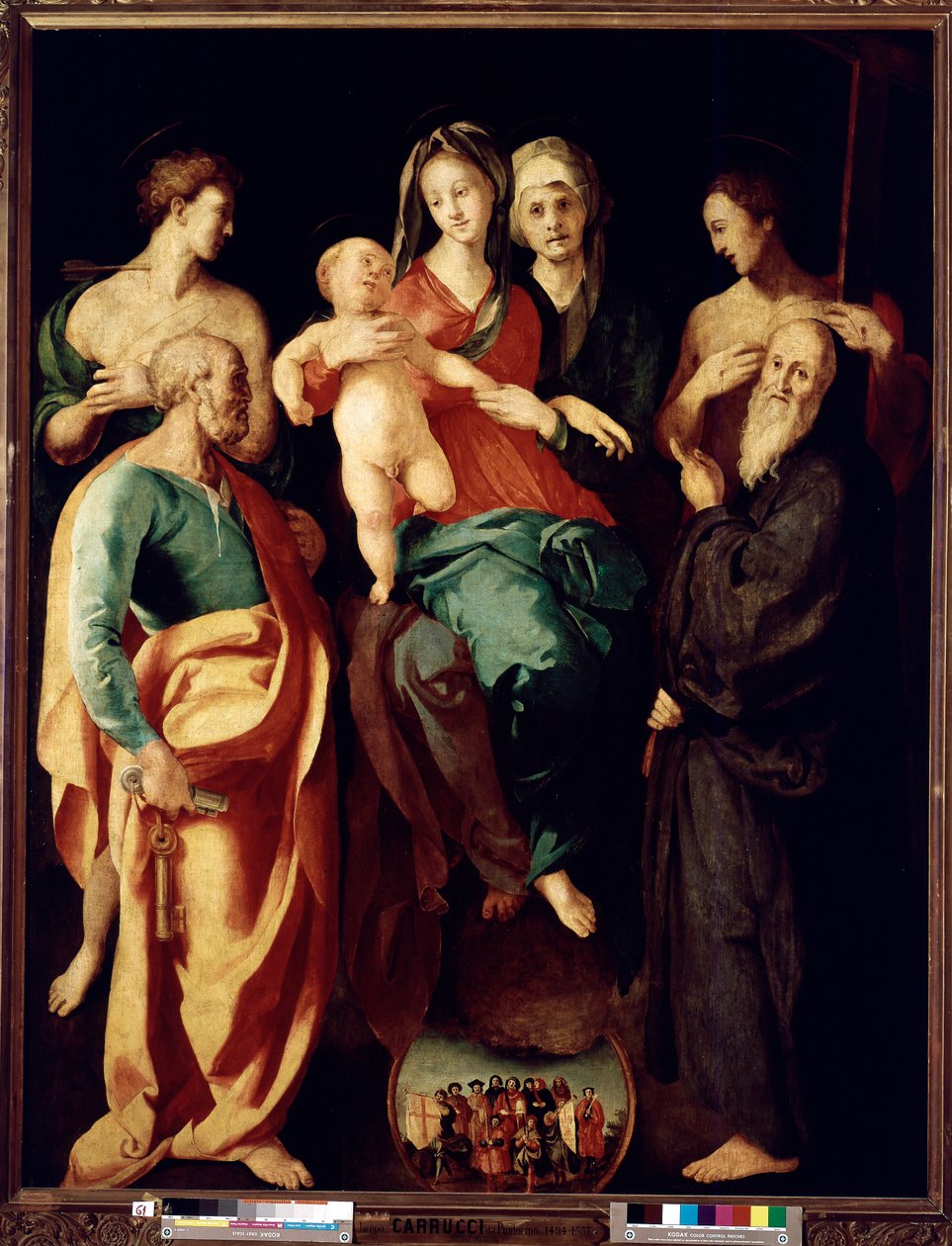Jomfru og barn med den hellige Anne og fire helgener (maleri av Jacopo Pontormo
