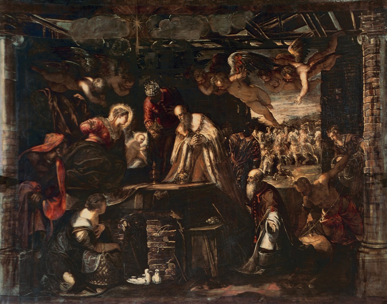 Tilbedelse av magiene av Jacopo Robusti Tintoretto