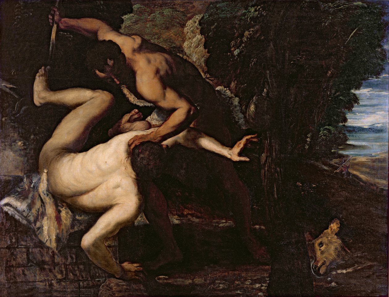 Kain dreper Abel av Jacopo Robusti Tintoretto