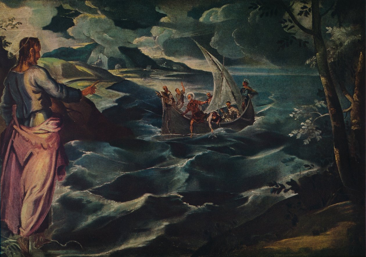 Kristus ved Genesaretsjøen, c1575-1580. av Jacopo Robusti Tintoretto