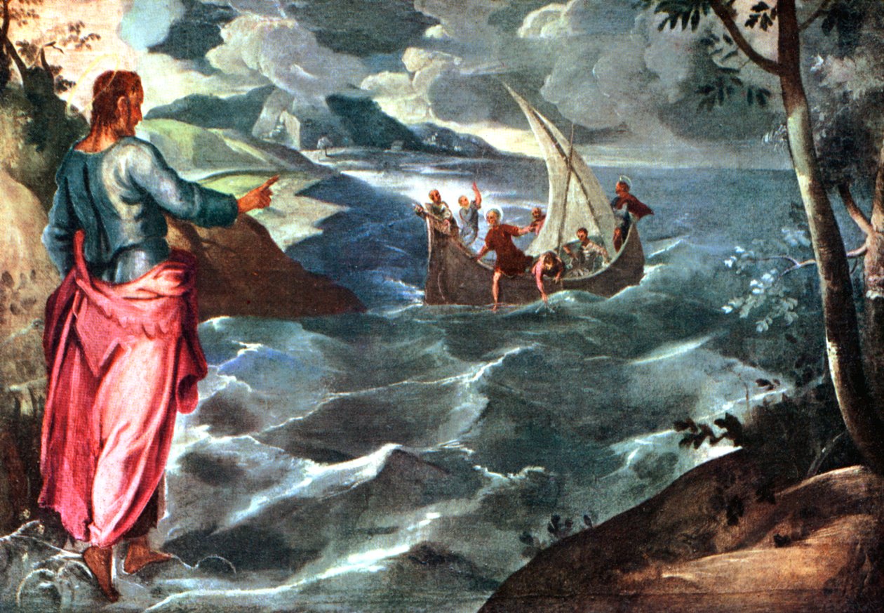 Kristus ved Genesaretsjøen, c1575-1580, 1925. av Jacopo Robusti Tintoretto