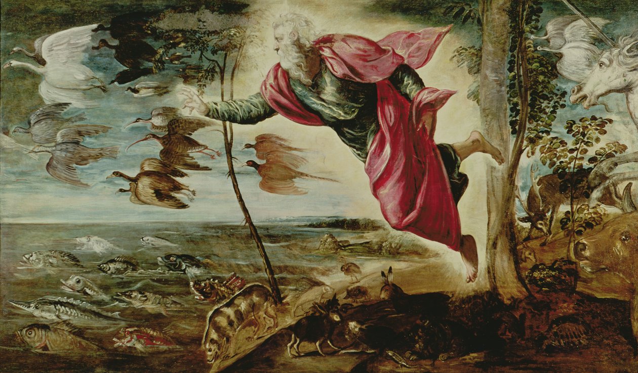 Opprettelsen av dyrene av Jacopo Robusti Tintoretto