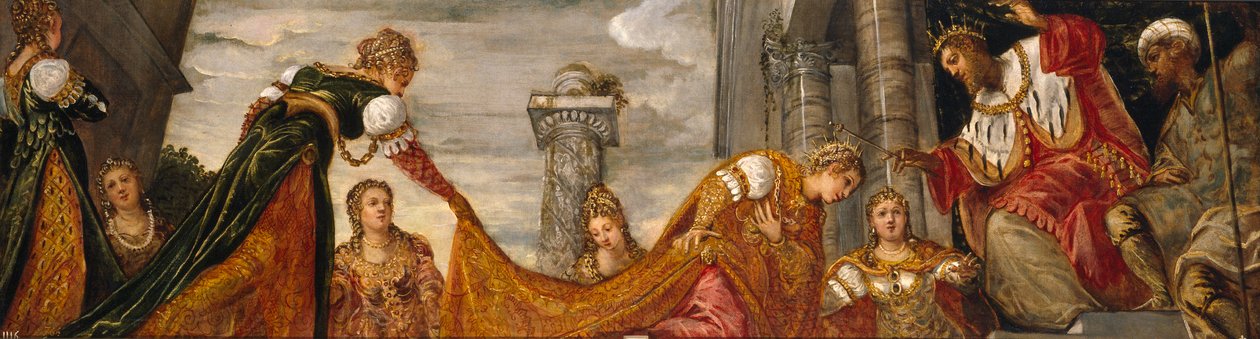 Ester før Ahasverus, 1552-55 av Jacopo Robusti Tintoretto