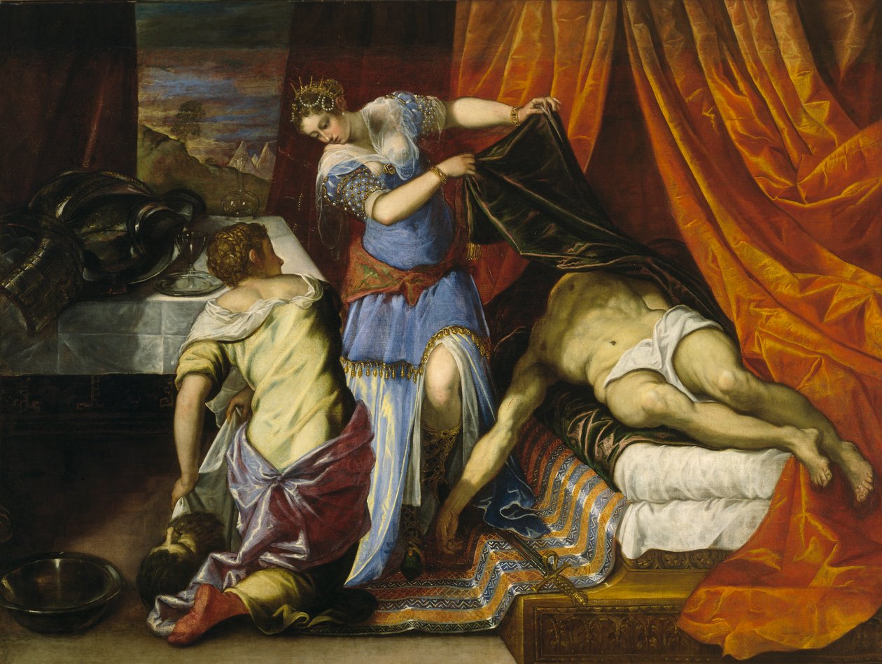 Judith og Holofernes, ca. 1577 (olje på lerret) av Jacopo Robusti Tintoretto