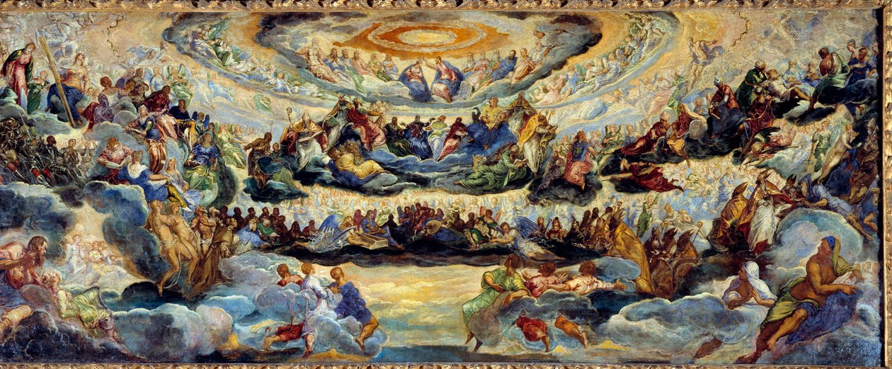 The Paradise Sketch av Jacopo Robusti kalt The Tintoretto (1518-1594) 1500-tallets sol. 1,43x3,62 m av Jacopo Robusti Tintoretto