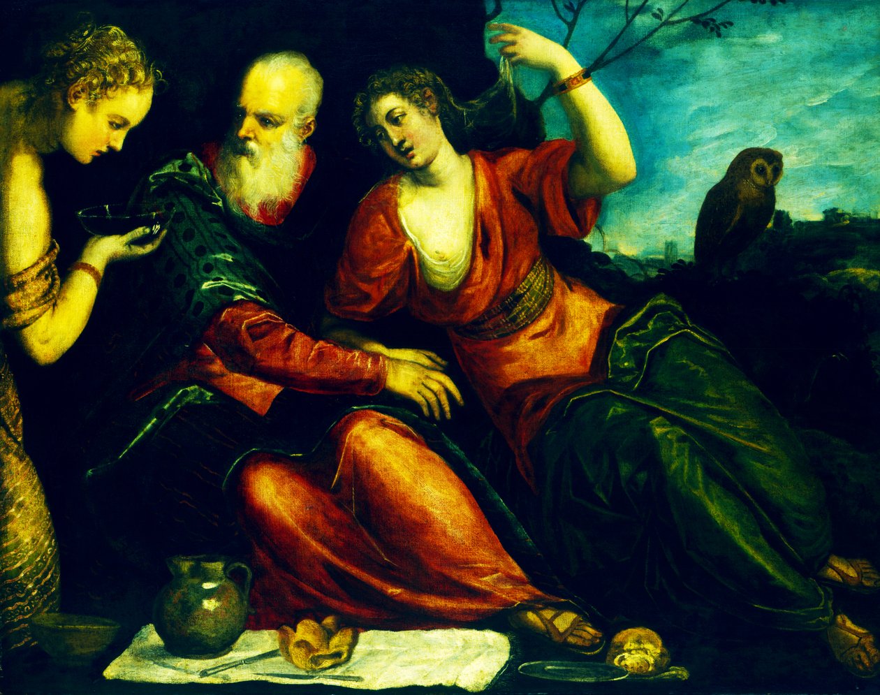 Lot og hans døtre av Jacopo Robusti Tintoretto