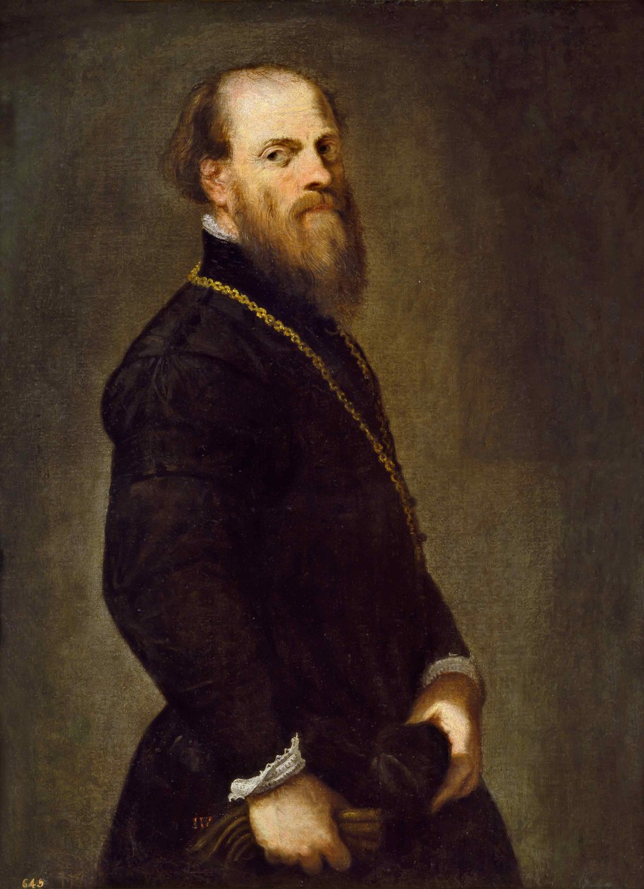Mann med en gylden lenke, ca 1555. av Jacopo Robusti Tintoretto