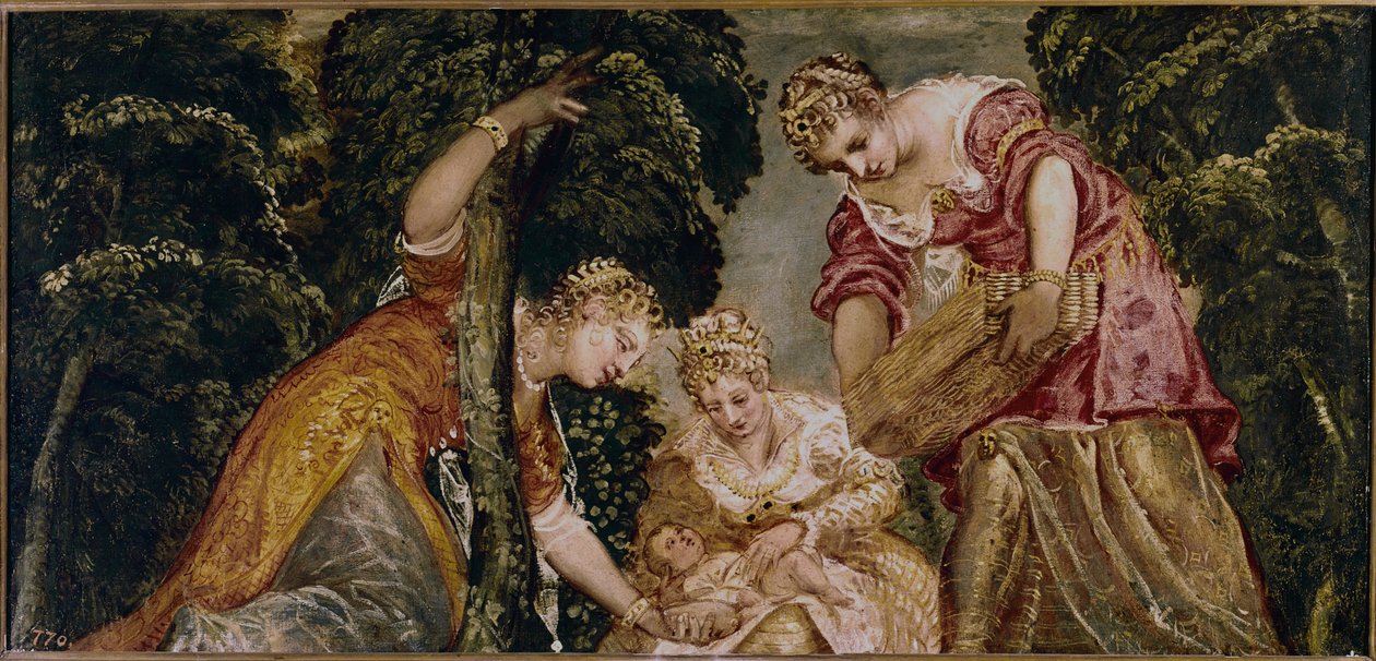 Moses reddet fra vannet av Jacopo Robusti Tintoretto