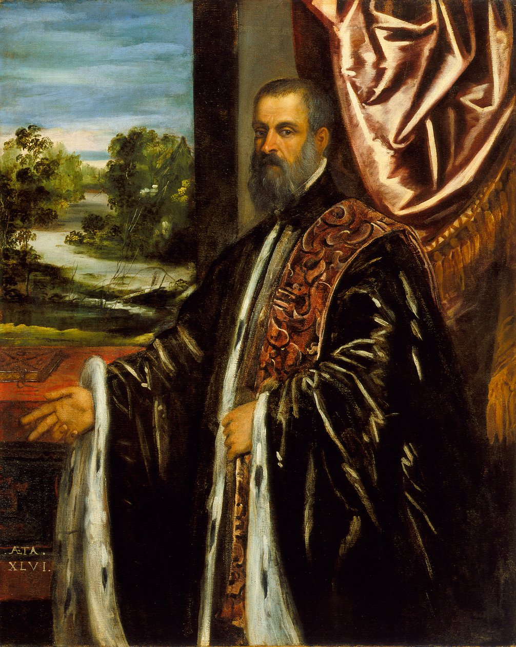 Portrett av Marino Grimani, 1578 av Jacopo Robusti Tintoretto