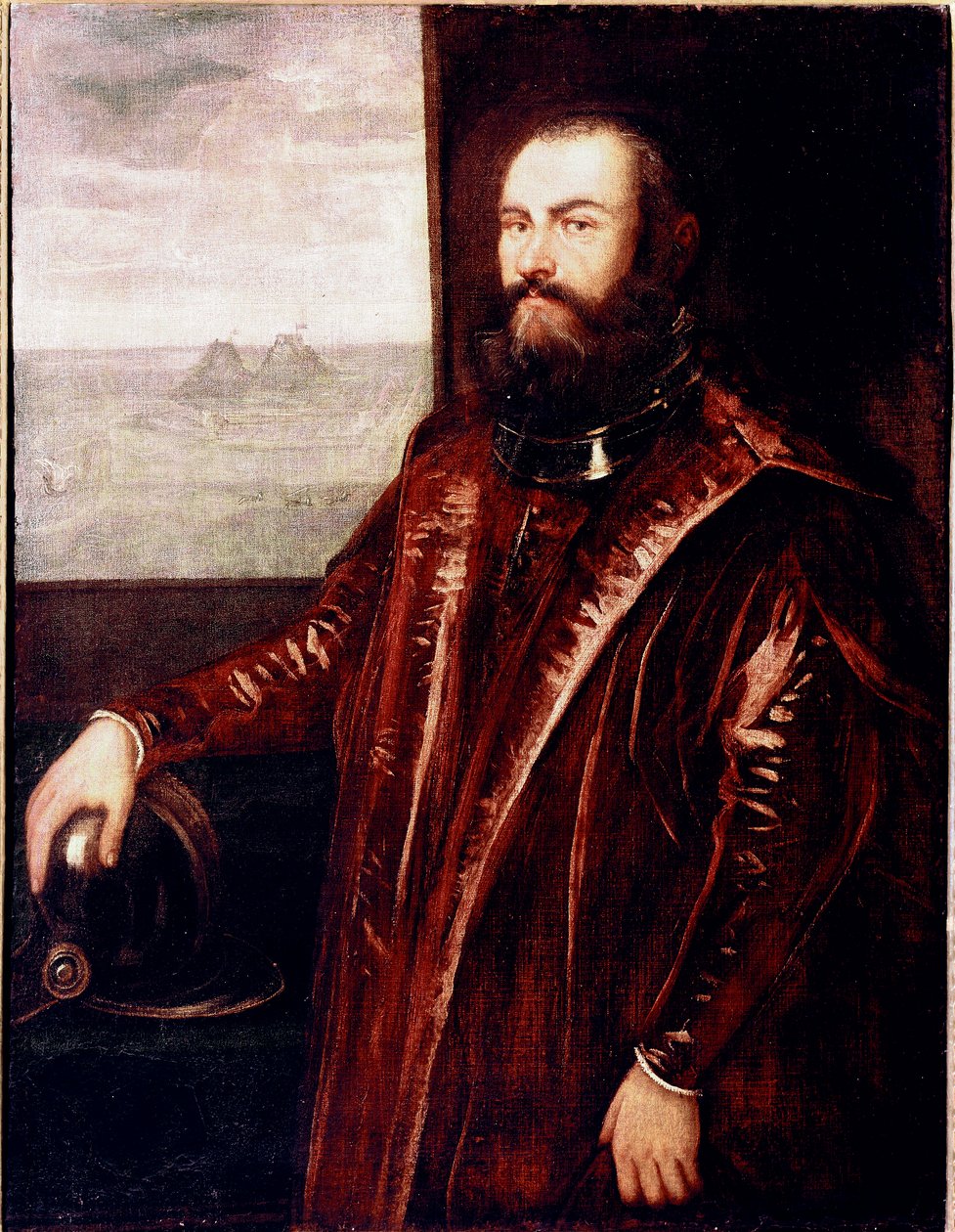 Portrett av venetiansk admiralmaleri av Jacopo Robusti sa Tintoret (Tintoretto) (1518-1594) 1570 ca. Sol. 127x99 cm Firenze, Galleria degli Uffizi (kontorer) av Jacopo Robusti Tintoretto