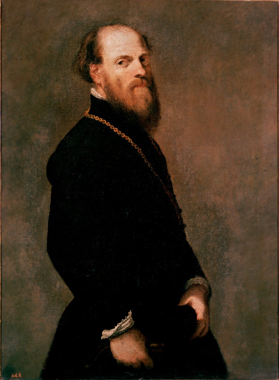 Portrett av en gentleman i gullkjeden maleri av Jacopo Robusti dit Tintoretto av Jacopo Robusti Tintoretto