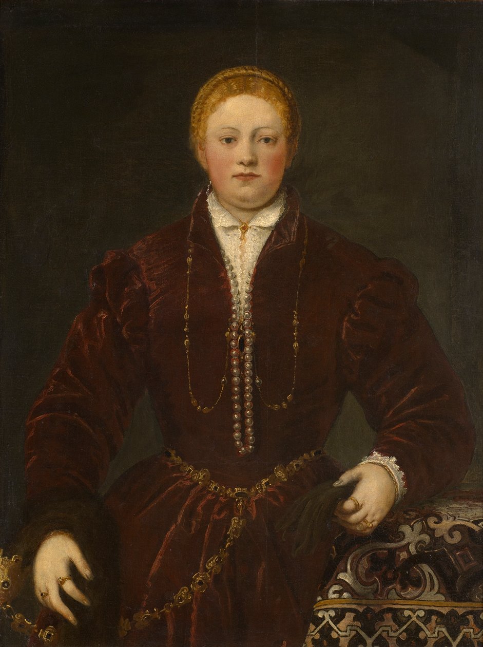 Portrett av en ung dame, ca 1555. av Jacopo Robusti Tintoretto