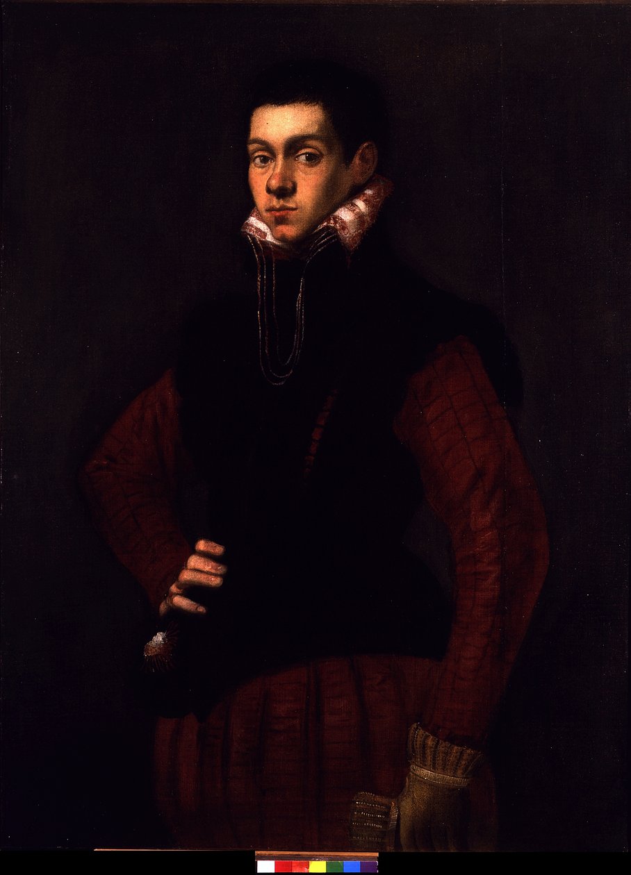 Portrett av en ung mann, ca. 1565 (olje på lerret) av Jacopo Robusti Tintoretto
