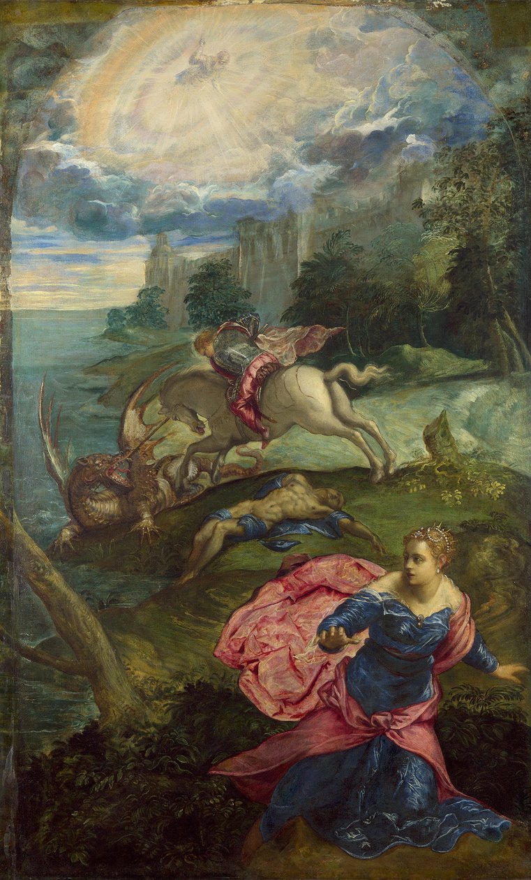Saint George and the Dragon, ca 1555 av Jacopo Robusti Tintoretto