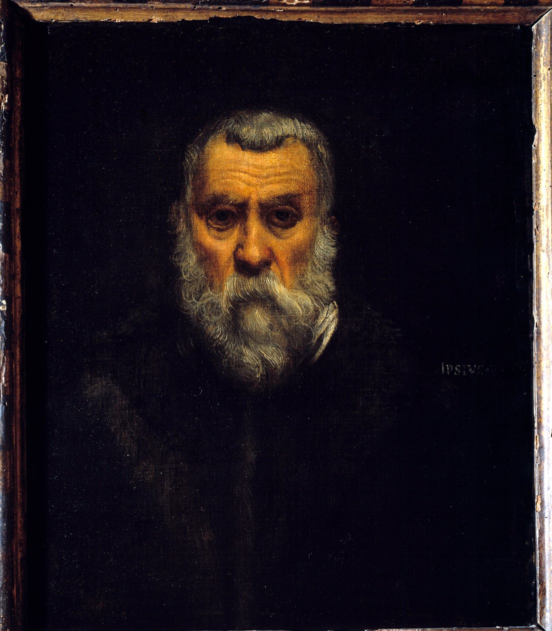 Selvportrett. Maleri av Jacopo Robusti kjent som Tintoretto (The Tintoret av Jacopo Robusti Tintoretto